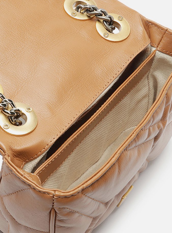 Bolsa Tiracolo Marrom Nut Couro Emma Média