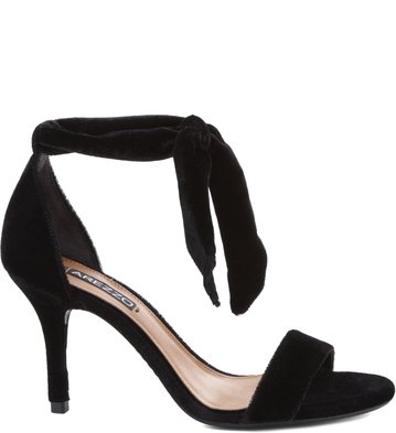 Sandália Suede Lace-up Preta