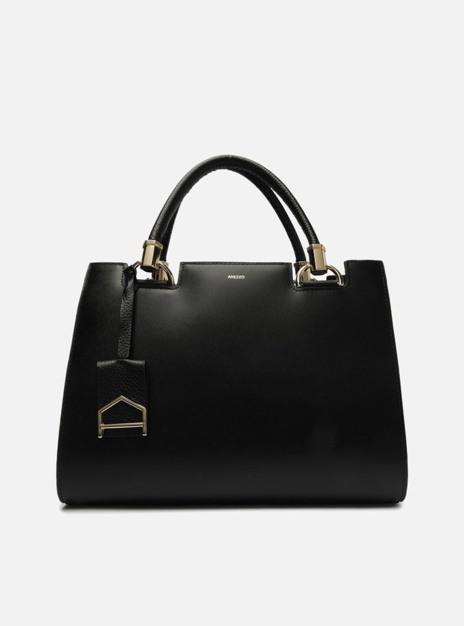 Bolsa Tote Preta Couro Abraccio Grande