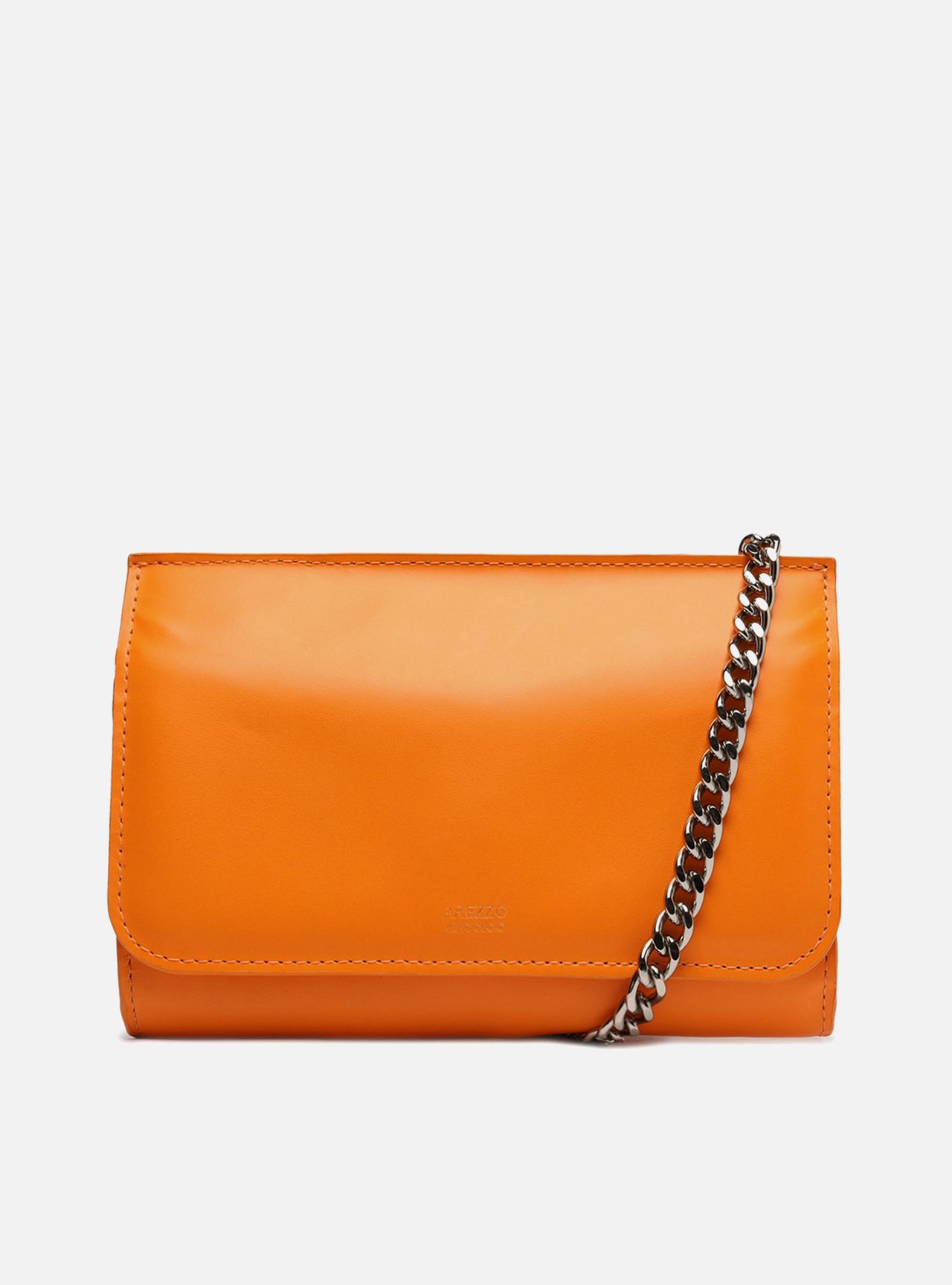 chiro577  Clutch Laranja Couro Dani Pequena | Arezzo