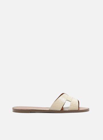 Sandália Rasteira Off-White Croco