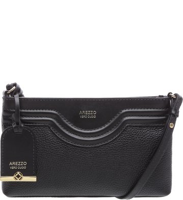 Bolsa Tiracolo Couro Pequena Vero Preta