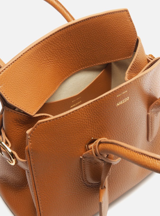 Bolsa Tote Marrom Couro Ária Média