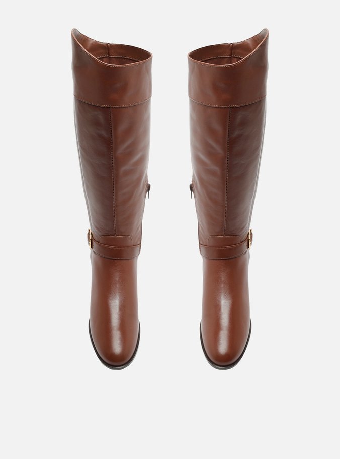 Bota Marrom Couro Cano Longo Montaria Savannah