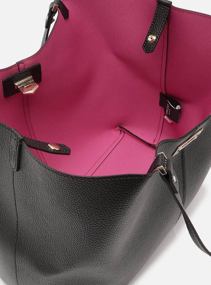 Bolsa Shopping Preta Grande Encaixe Metal
