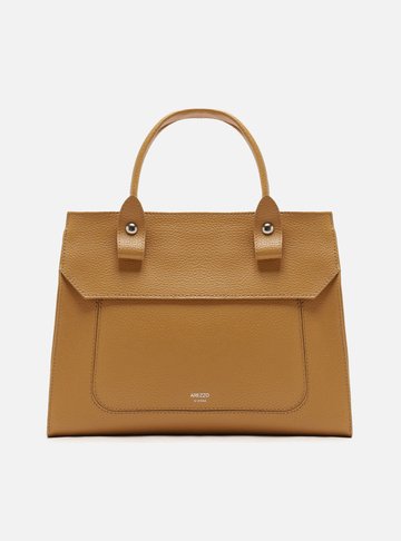 Bolsa Tote Marrom Grande Detalhe Camurça