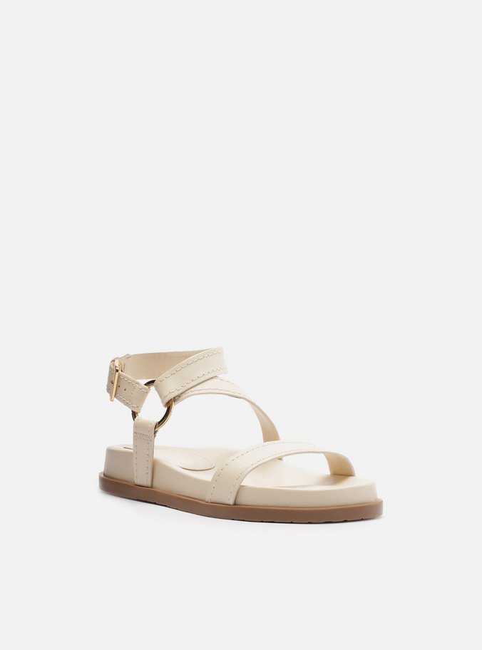 Sandália Papete Off-White Couro Lenny Niemeyer