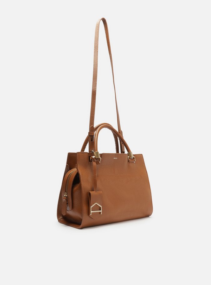 Bolsa Tote Marrom Couro Abraccio 2.0 Grande