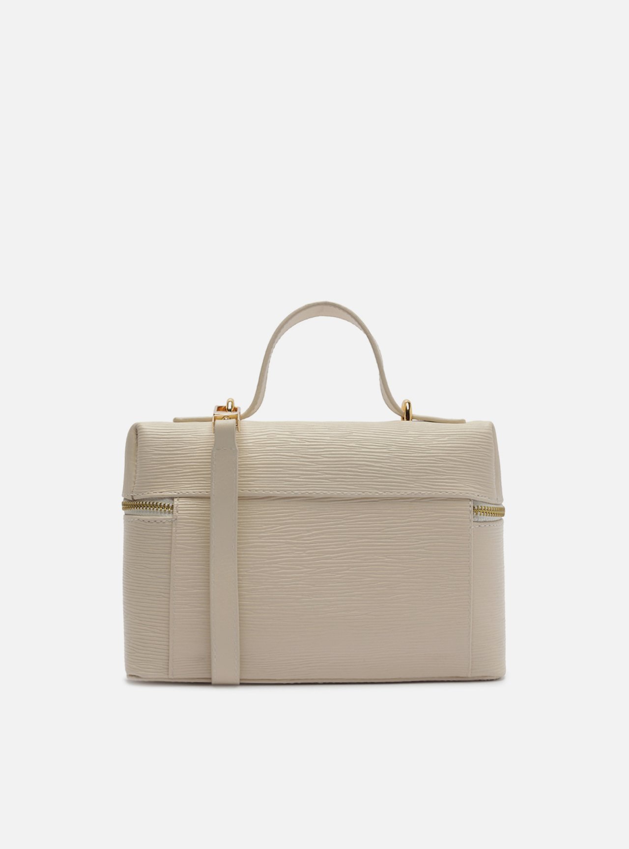 Bolsa Tiracolo Off White Couro Média — foto 3