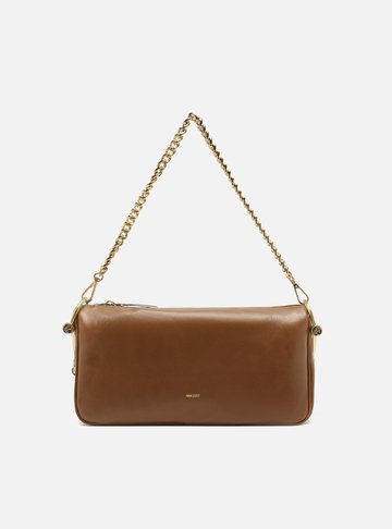 Arezzo — Bolsa Shoulder Marrom Couro Média Corrente