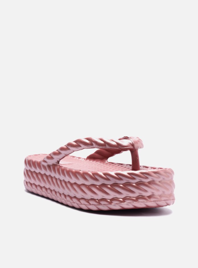 Sandália Rosa Flatform Marrocos Mid