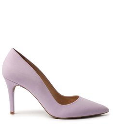 Scarpin Roxo Nobuck Salto Fino Lilás Light