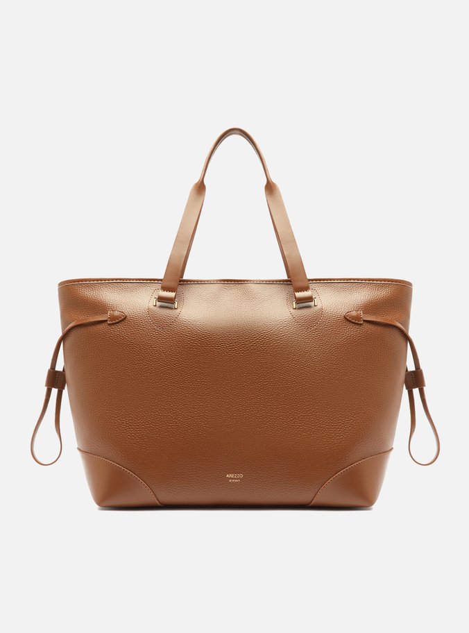 Bolsa Shopping Marrom Grande Cantoneiras