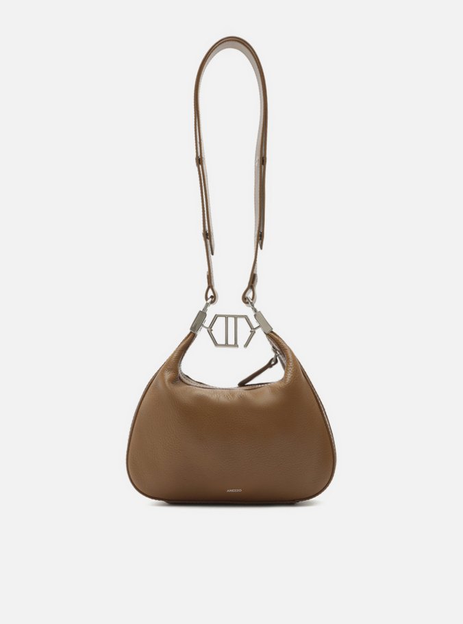 Bolsa Tiracolo Marrom Couro Harper Pequena
