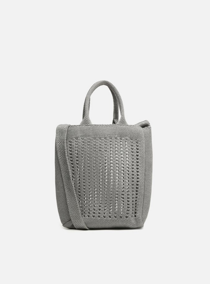 Bolsa Shopping Prata Metal Pequena