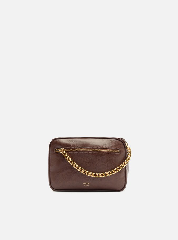 Bolsa Tiracolo Marrom Pequena Bolso Corrente