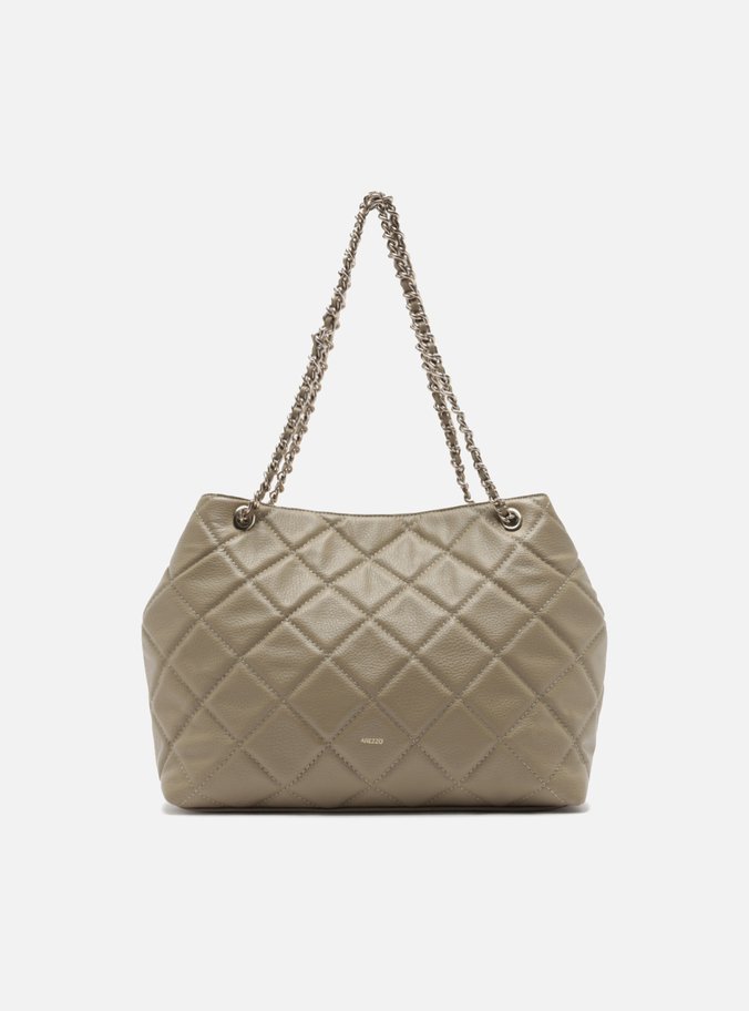 Bolsa Tote Cinza Couro Matelassê Gab Média