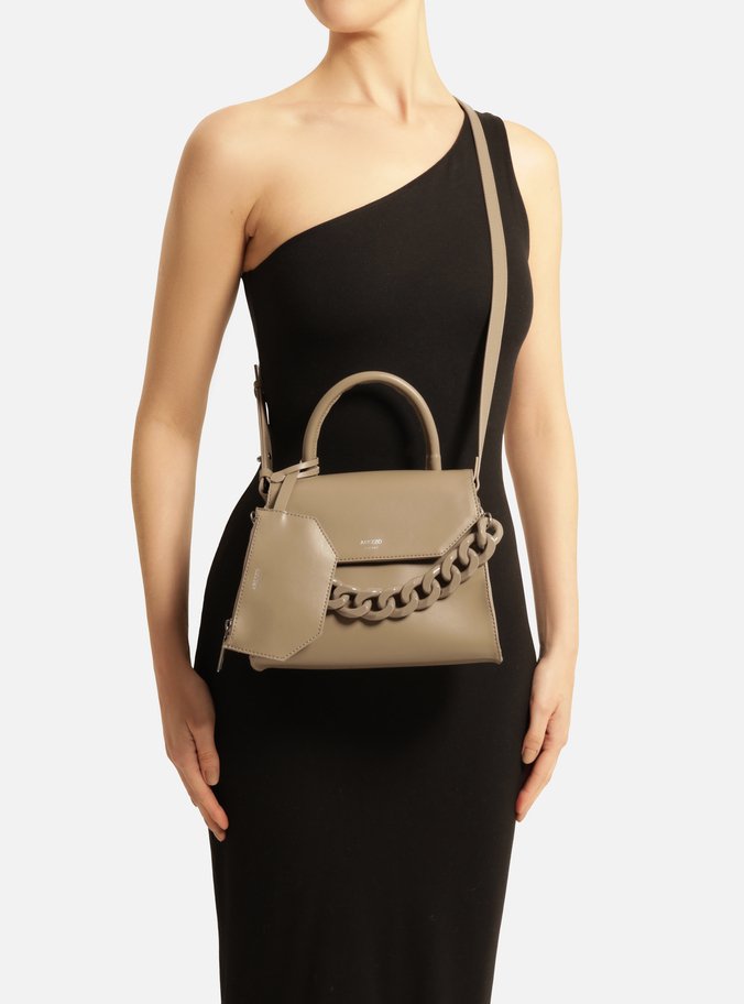 Bolsa Satchel Cinza Iara Média