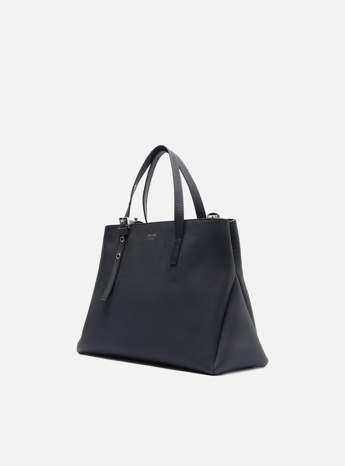 Bolsa Tote Azul Média Alça Fivela
