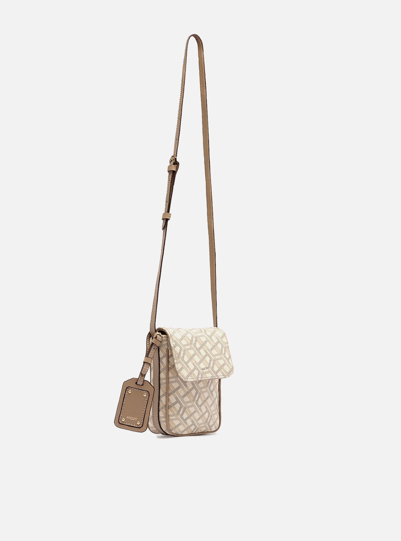 Bolsa Porta Celular Multineutra Couro Pequena Monograma — foto 5