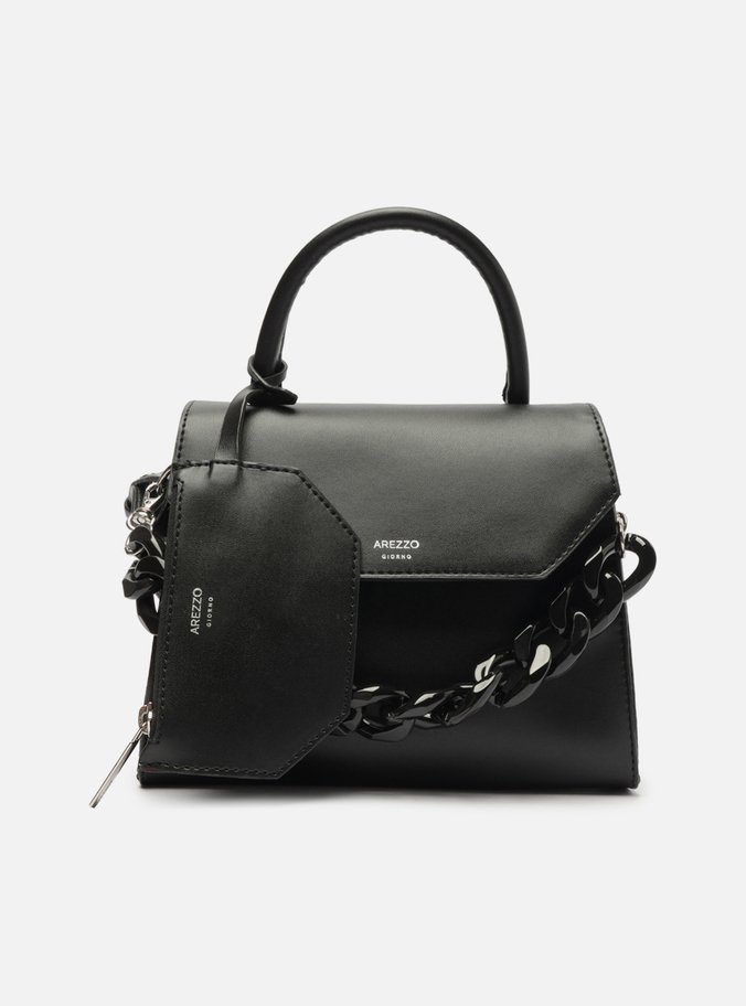 Bolsa Satchel Preta Iara Média Corrente