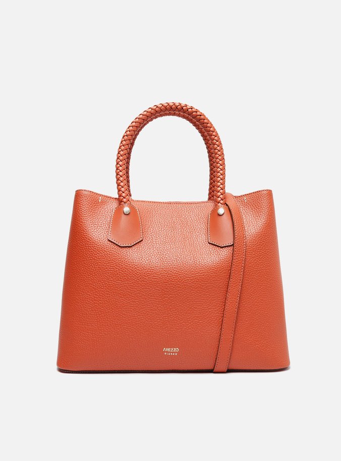 Bolsa Shopping Laranja Lulu Grande Tressê
