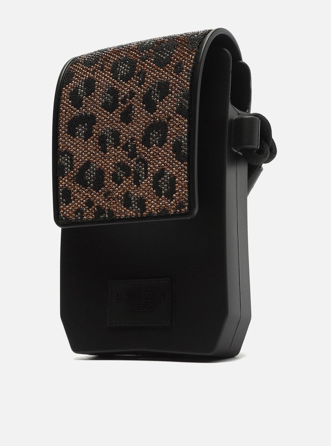 Bolsa Tiracolo Preta Strass Tina Ounce Pequena