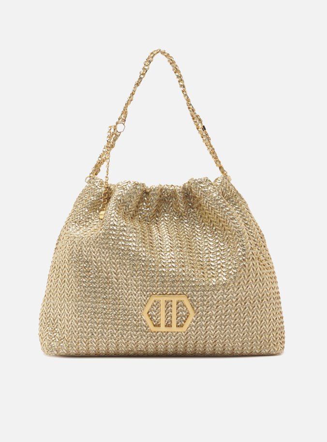 Bolsa Hobo Dourada Trama Esther Grande