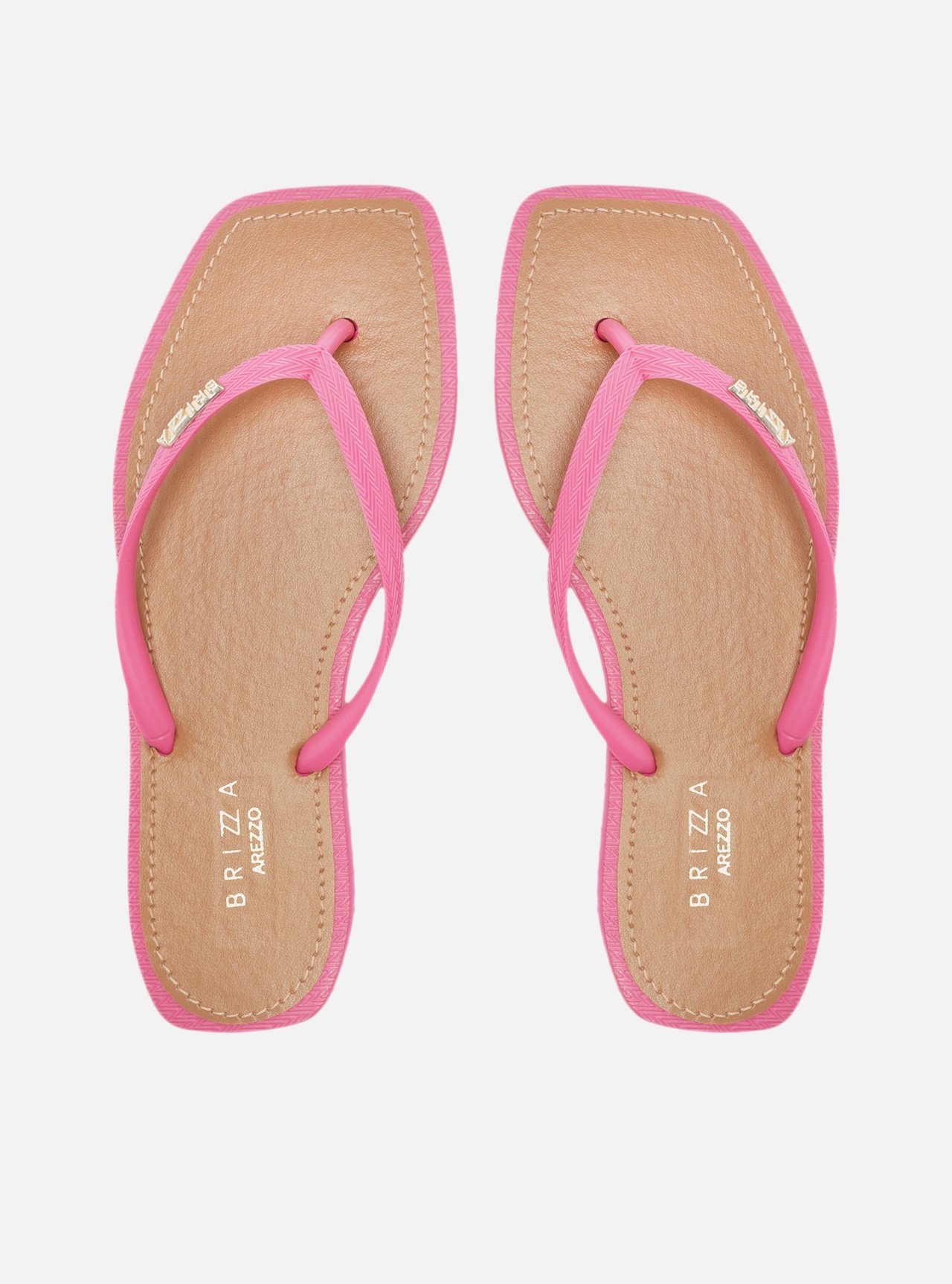 Chinelo de Dedo Rosa Recouro Square Brizza — foto 1