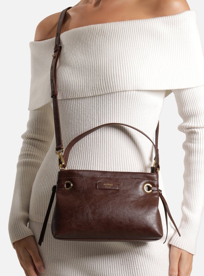 Bolsa Tote Marrom Pequena Metais