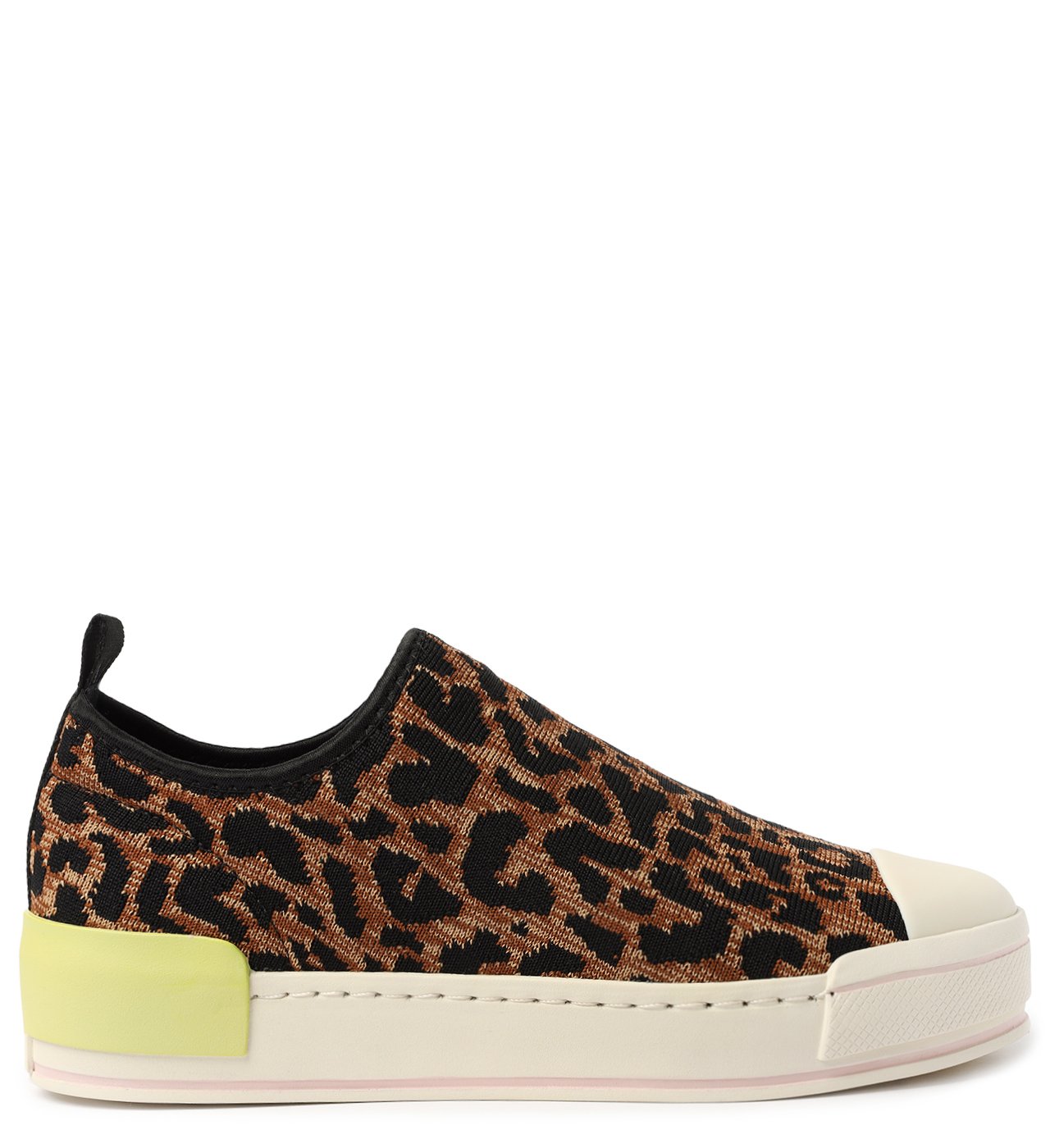 Slip On Marrom Knit Animal Print Arezzo