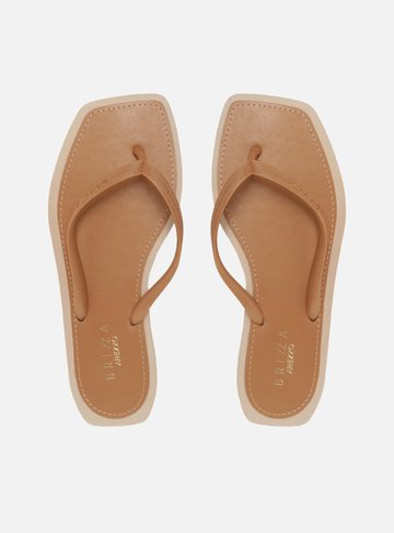 Chinelo de Dedo Marrom Square Recouro Brizza