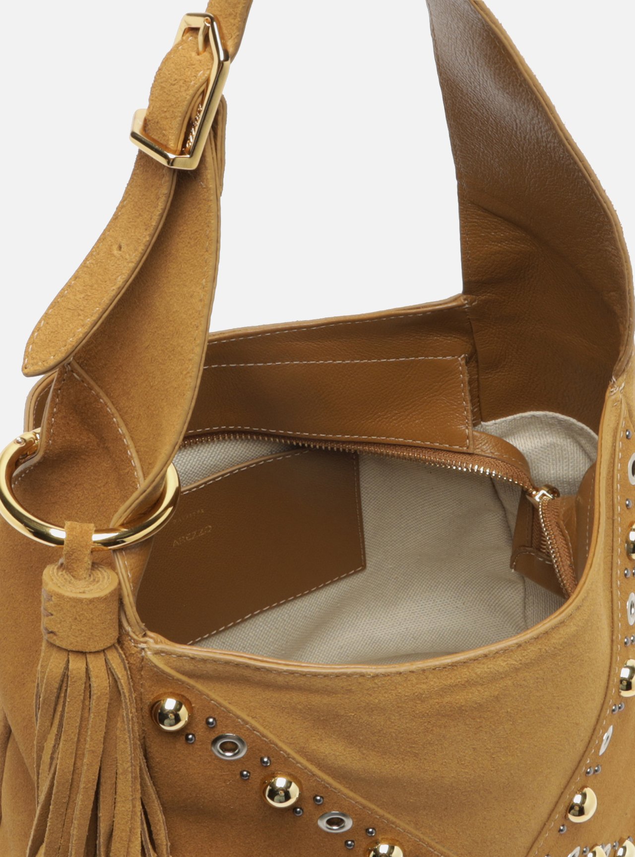 Bolsa Hobo Bege Couro Becca Grande — foto 4