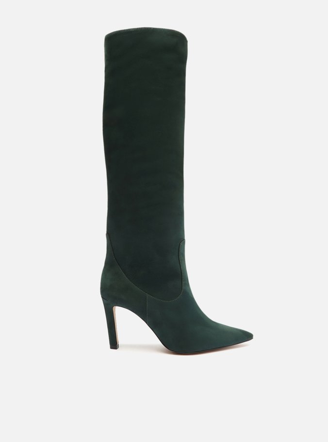 Bota Verde Nobuck Cano Longo Hailey