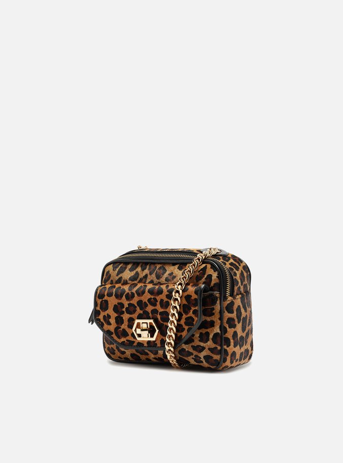 Bolsa Tiracolo Animal Print Pequena Encaixe Metal