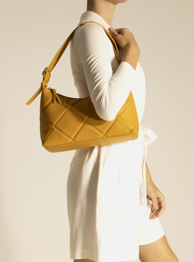 Bolsa Tiracolo Amarelo Mostarda Média