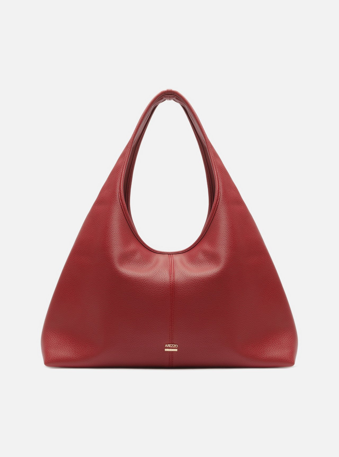 Bolsa Hobo Preta Média Metais — foto 1