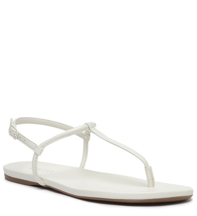 Sandália Rasteira Branca Slim Bianco