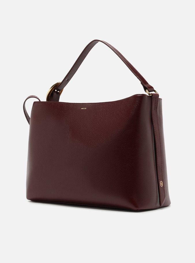 Bolsa Tote Vermelha Couro Grande Básica