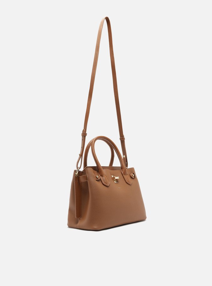 Bolsa Tote Marrom Média Encaixe Metal