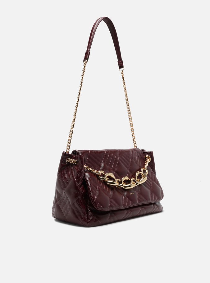 Bolsa Tiracolo Vermelha Couro Matelassê Grande