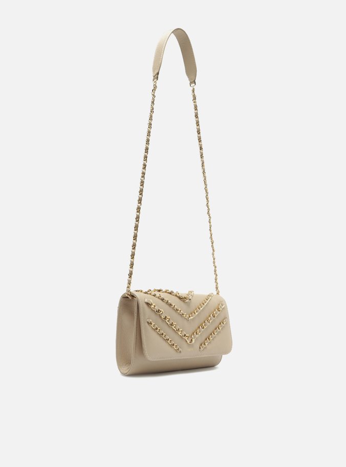 Bolsa Tiracolo Couro Nude Média