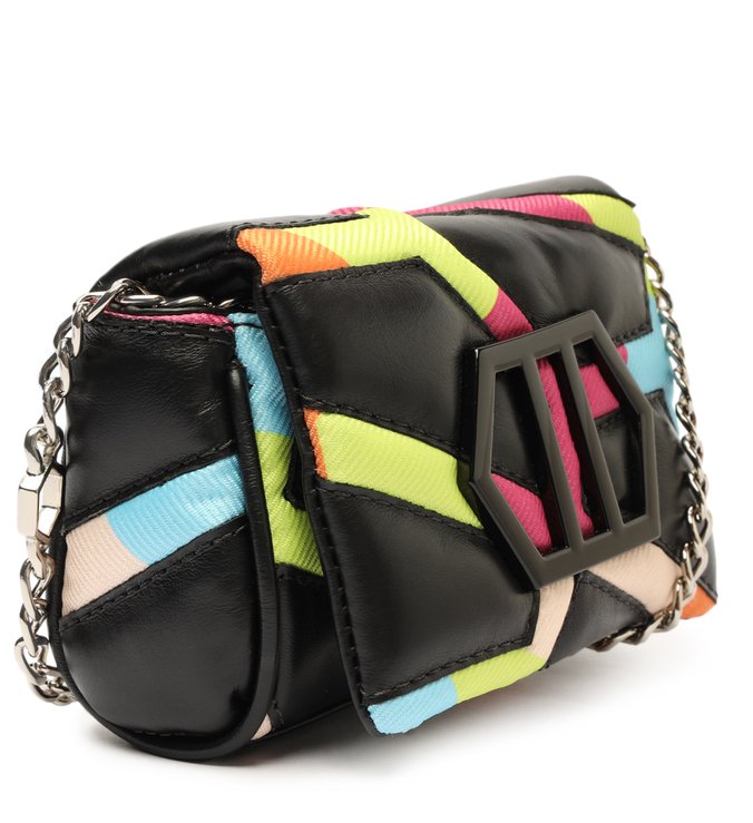 Mini Bag Tiracolo Preta Couro Color
