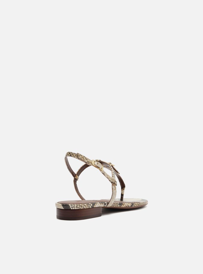 Sandália Animal Print Slim Fivela
