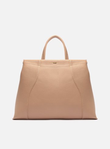 Arezzo — Bolsa Tote Nude Grande Metais