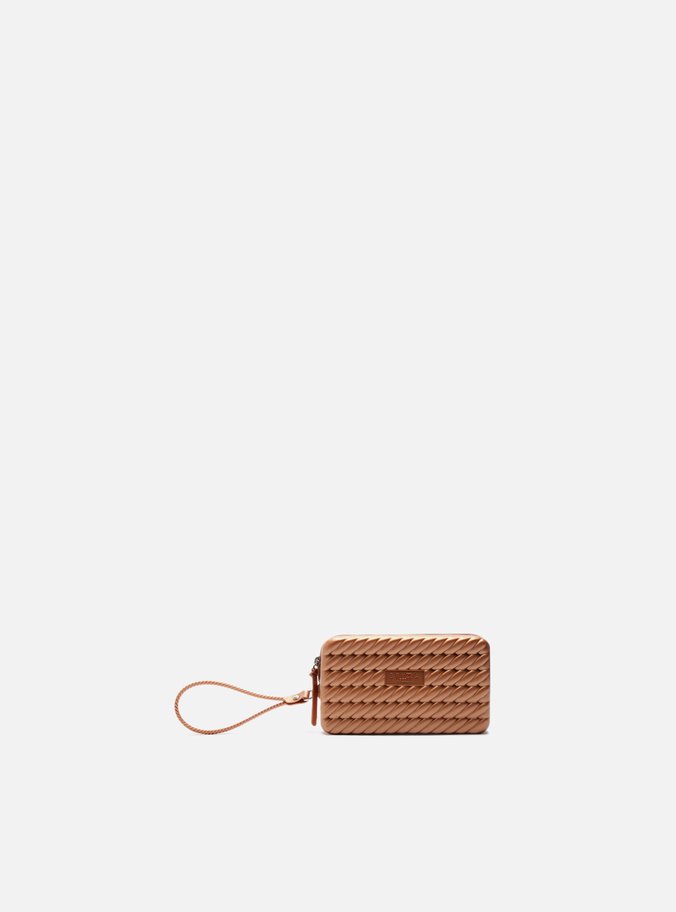 Clutch Marrom Metalizada Alça Marrocos