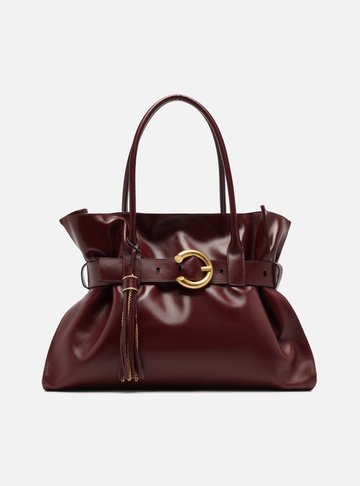 Bolsa Shopping Vermelha Couro Isa Grande