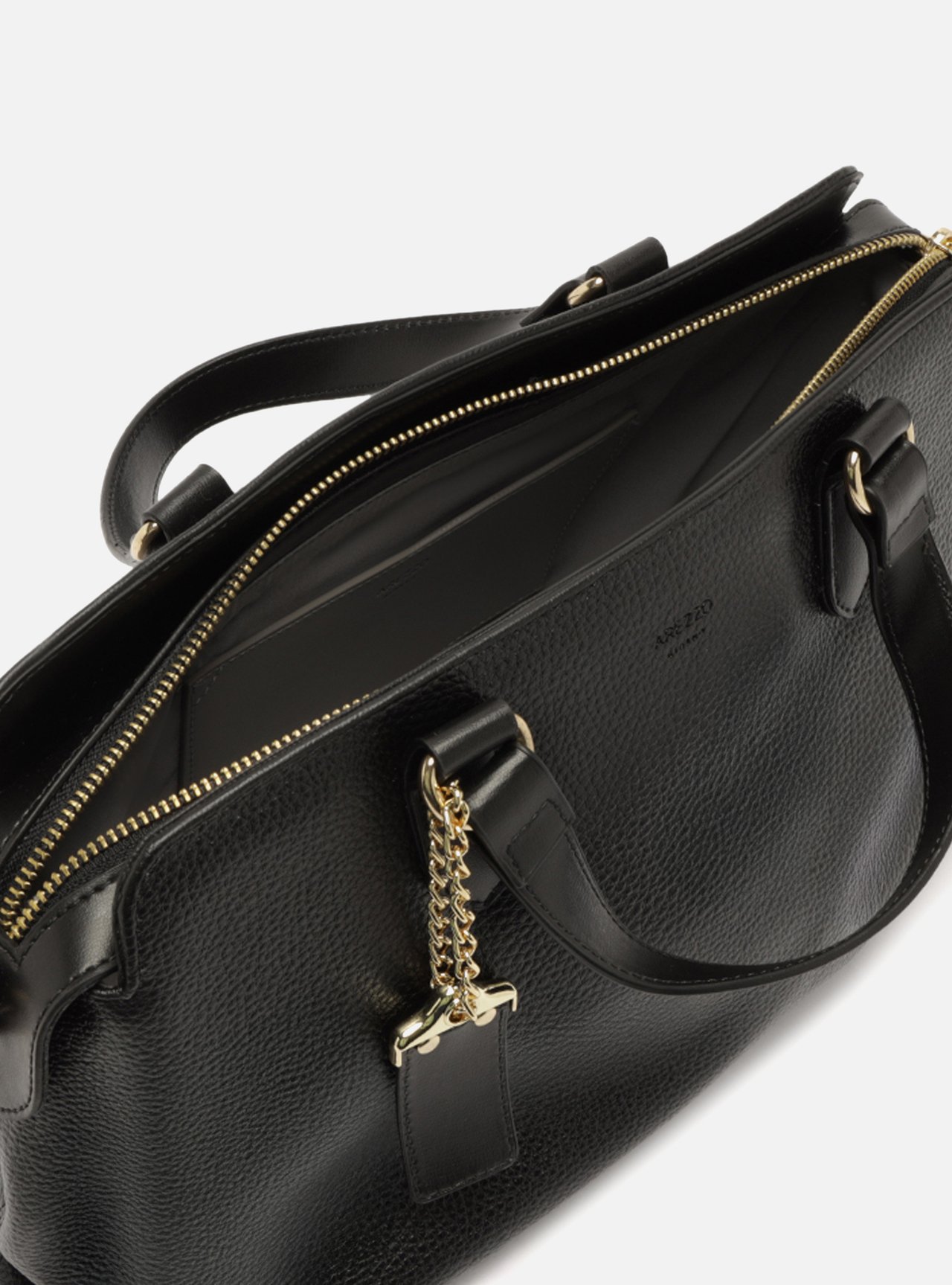 Bolsa Tote Preta Média Tag Básica — foto 4