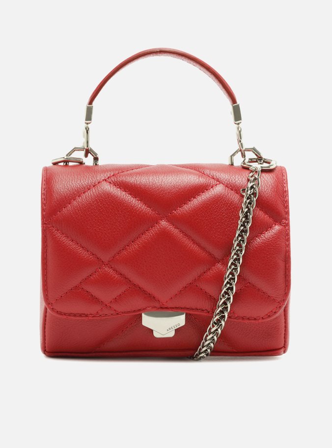 Bolsa Tiracolo Vermelha Couro Matelassê Média