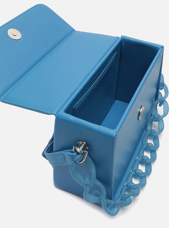 Bolsa Tiracolo Azul Pequena Corrente